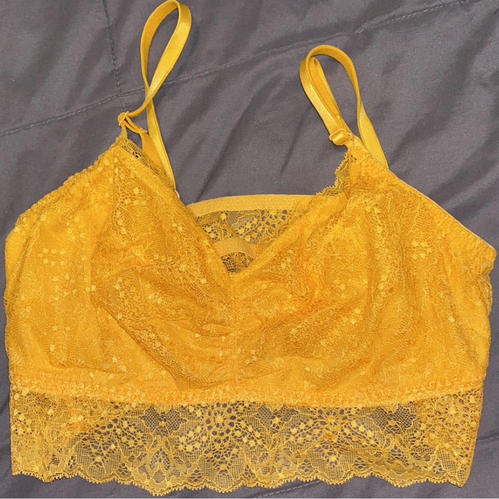 Victoria's Secret Yellow Lace Bandeau